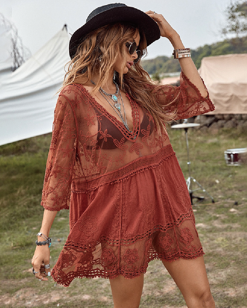 Ashanti Baby Cover Up Rust One size
