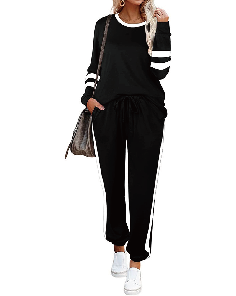 Keep Score Pant Set Black