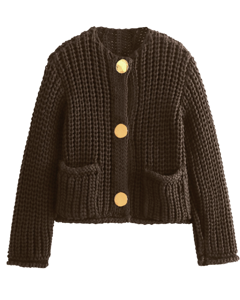 Warm Me Up Cardigan Brown