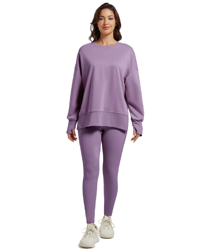 Kmofiest Hours Legging Set Lavender