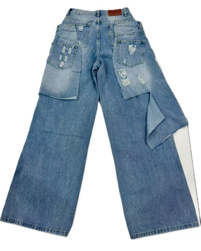 Double Waistband Wide Leg Jeans