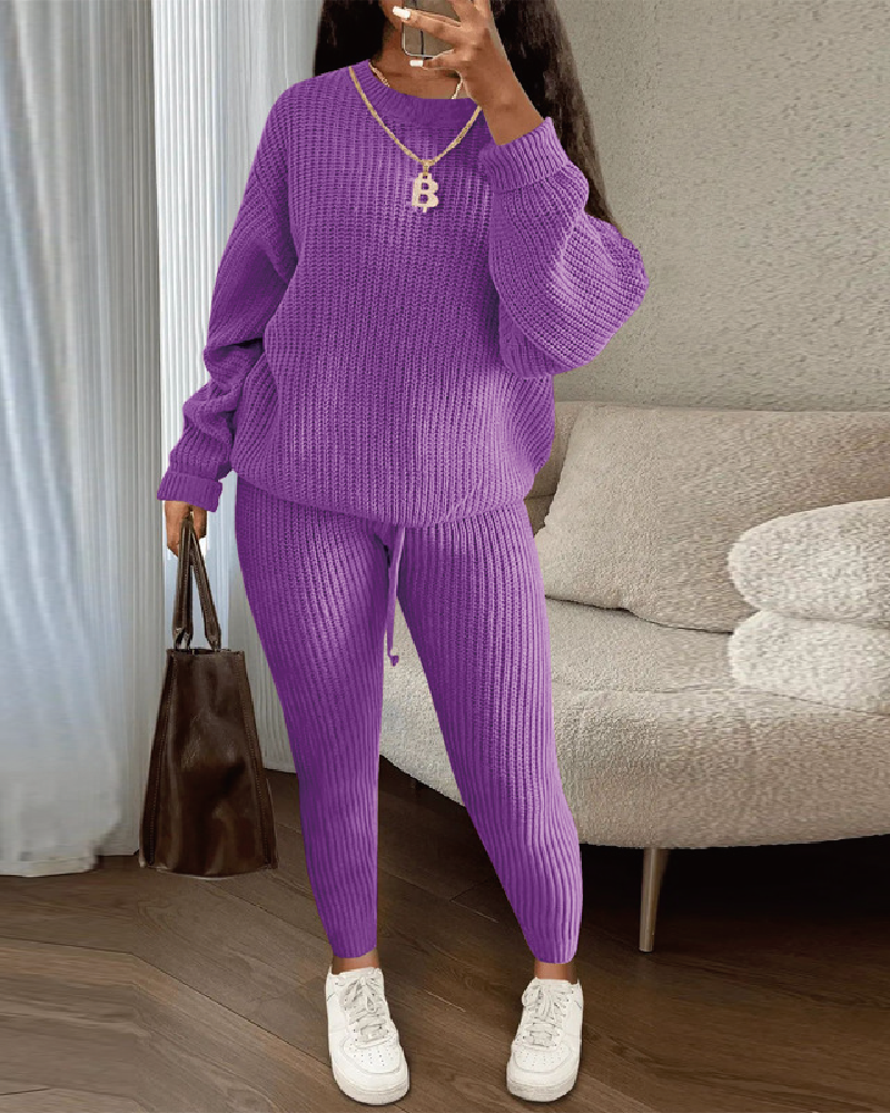Stay Inside Pant Set Purple