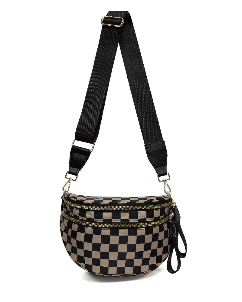 Checkered Bum Bag Mocha