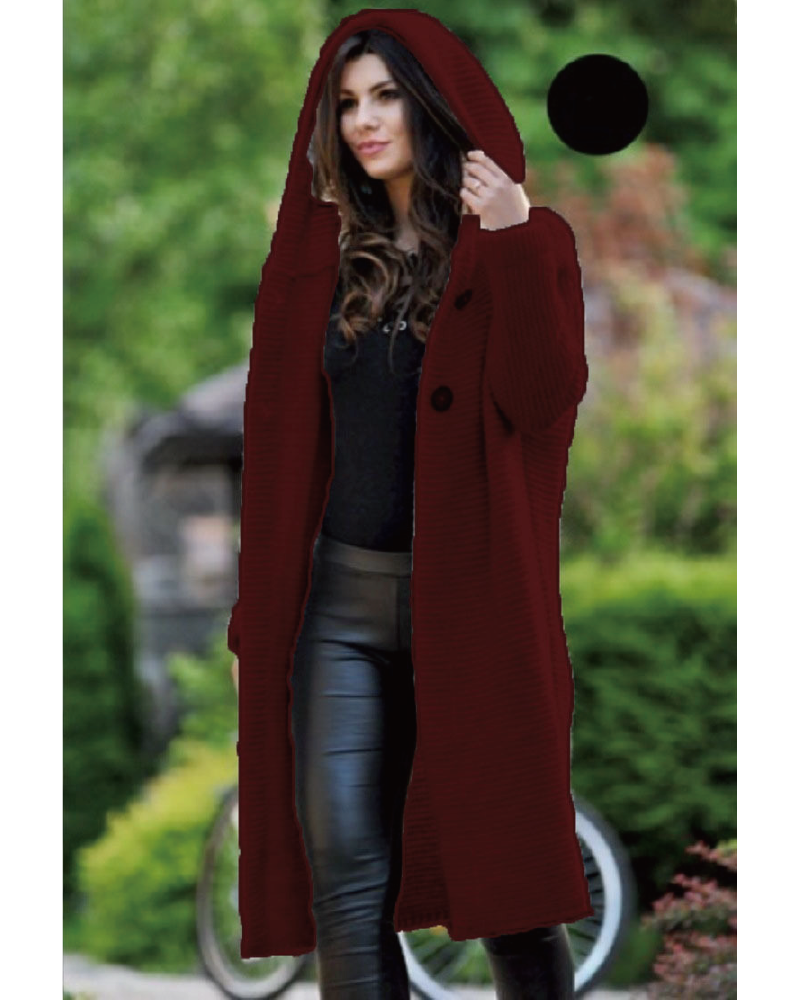 Keep It Chill Sweater Cardigan Burgundy