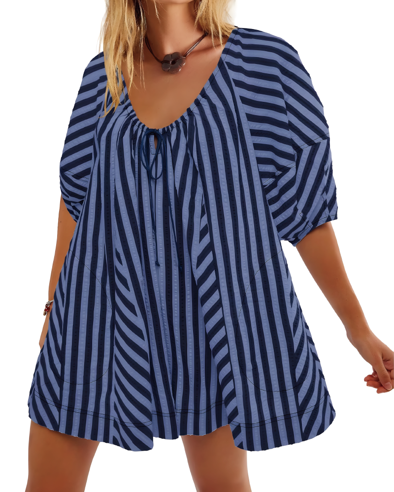Bop Around Romper Blue