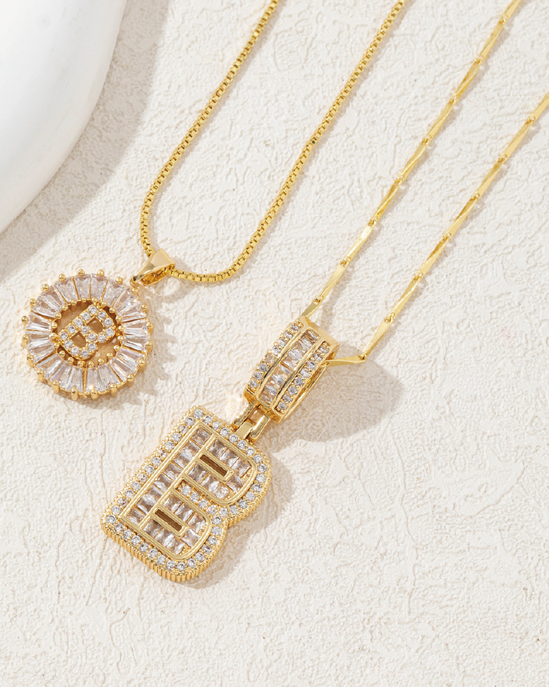Initials Necklace 26 Letters B