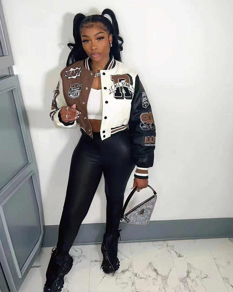 Fearless Varsity Jacket Brown