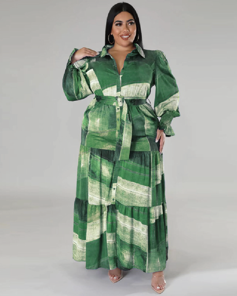 ALL PATCHED UP DRESS Green