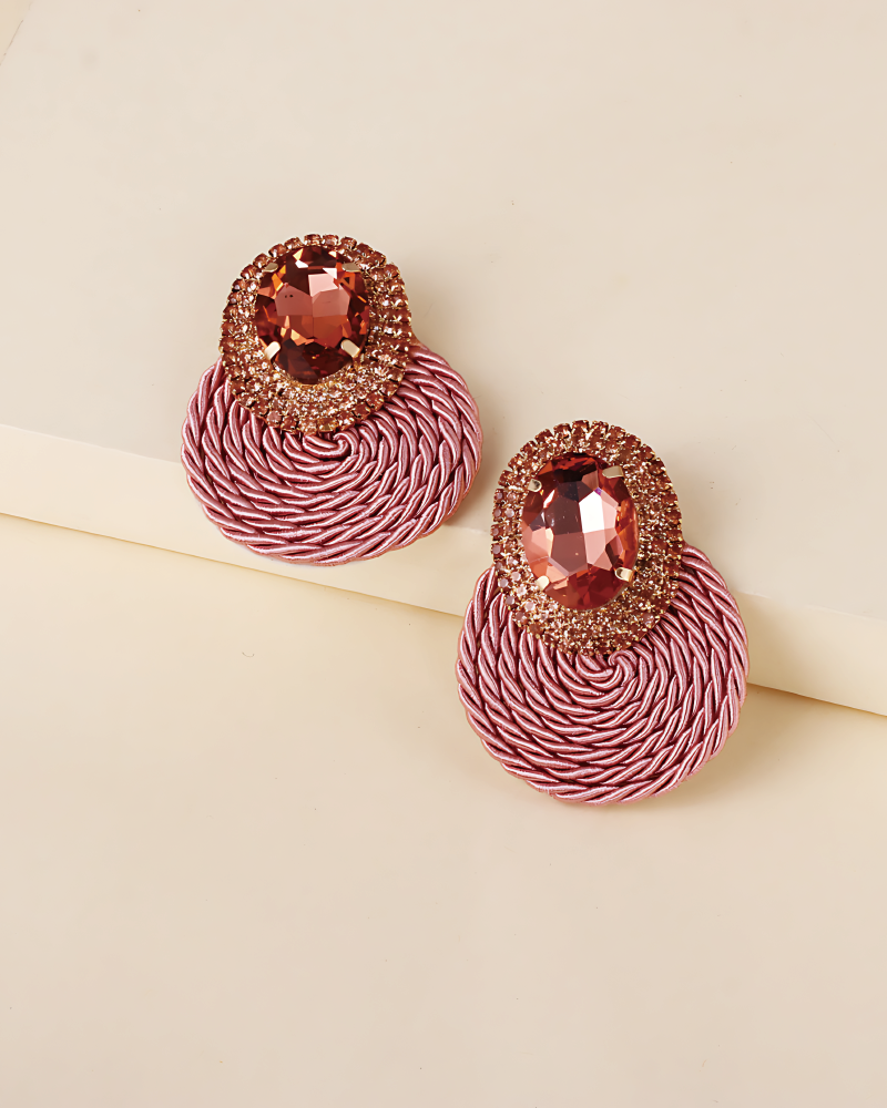 OLORI EARINGS Rose red