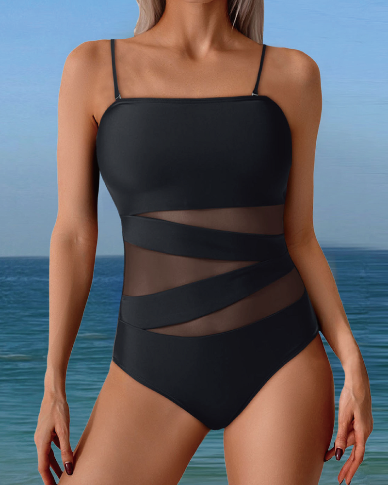 Tummy Control Swimsuits Black