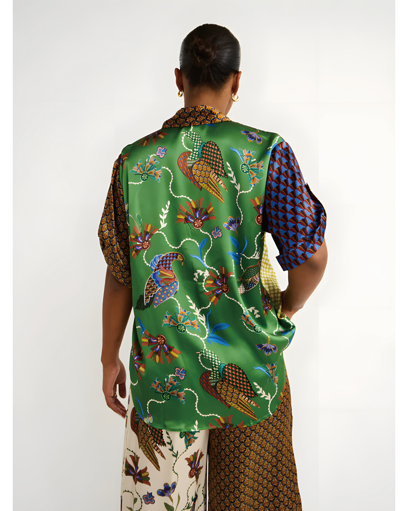 Birdie Spliced Shirt&Pants