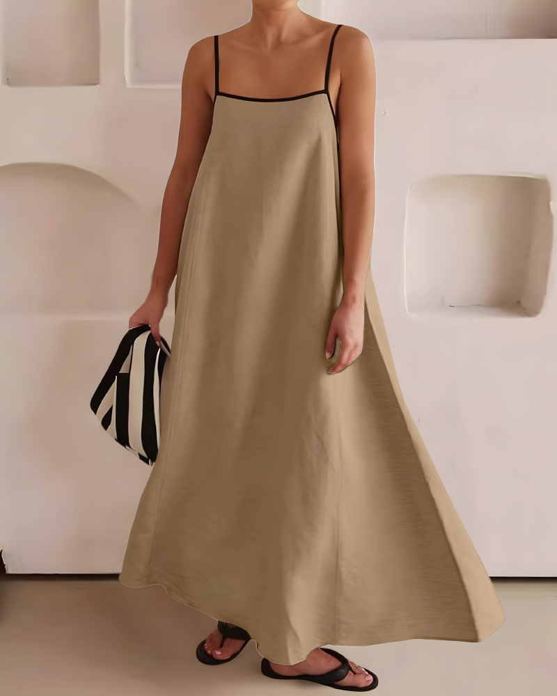 TOWER LINNEN DRESS Khaki