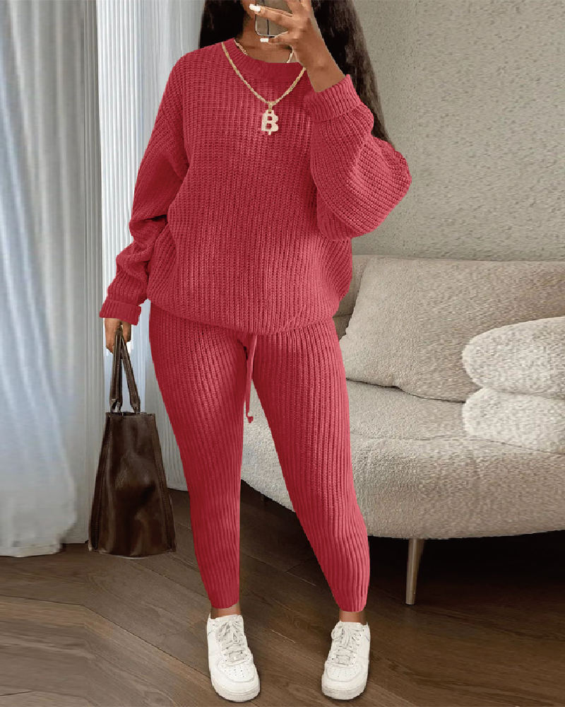 Stay Inside Pant Set Red