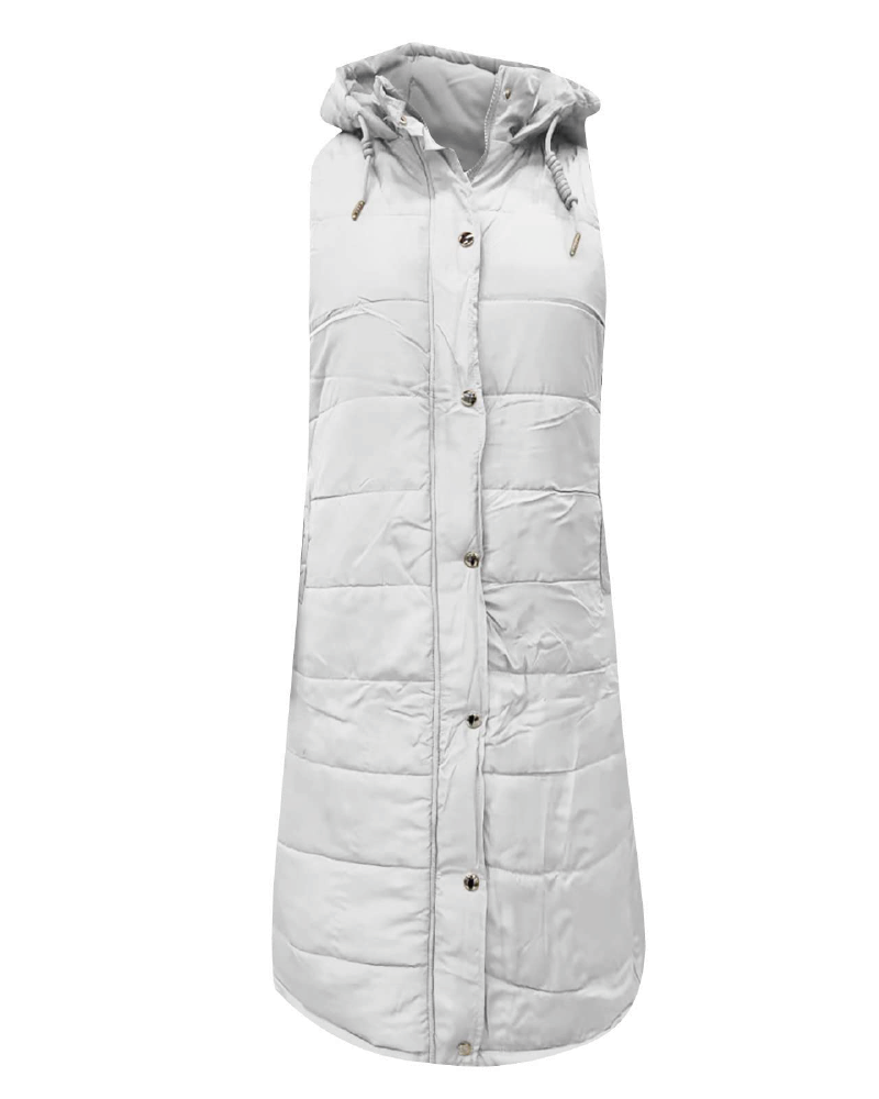 Maxi Puffer Vest White