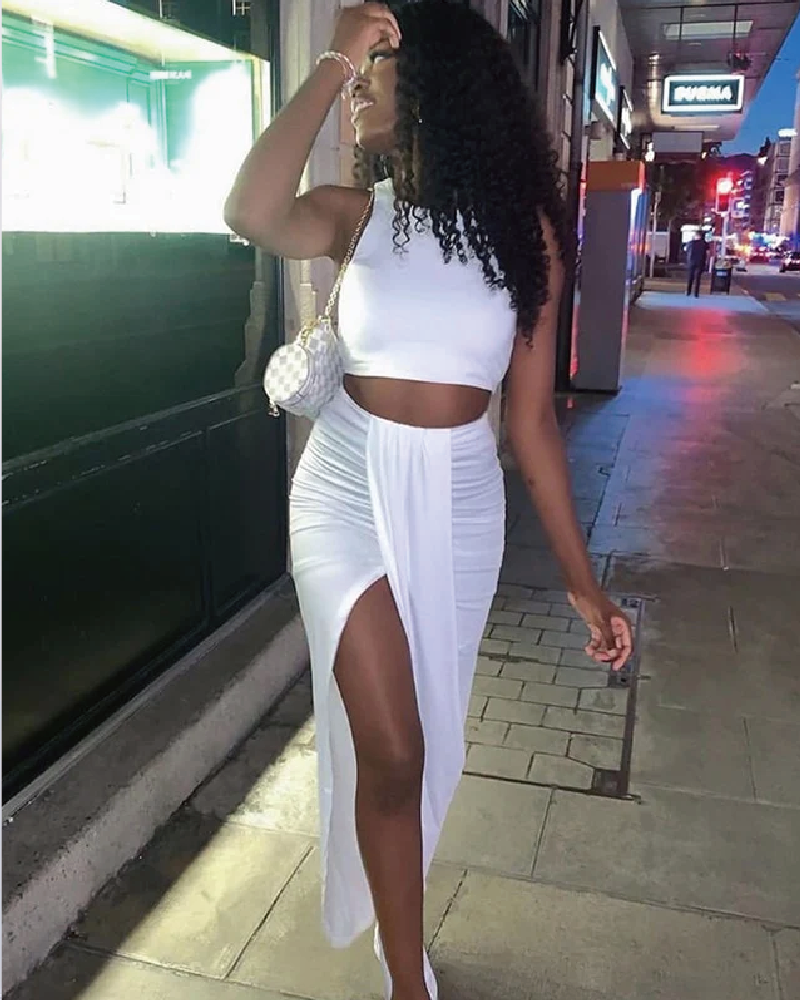 Koami Skirt Set White