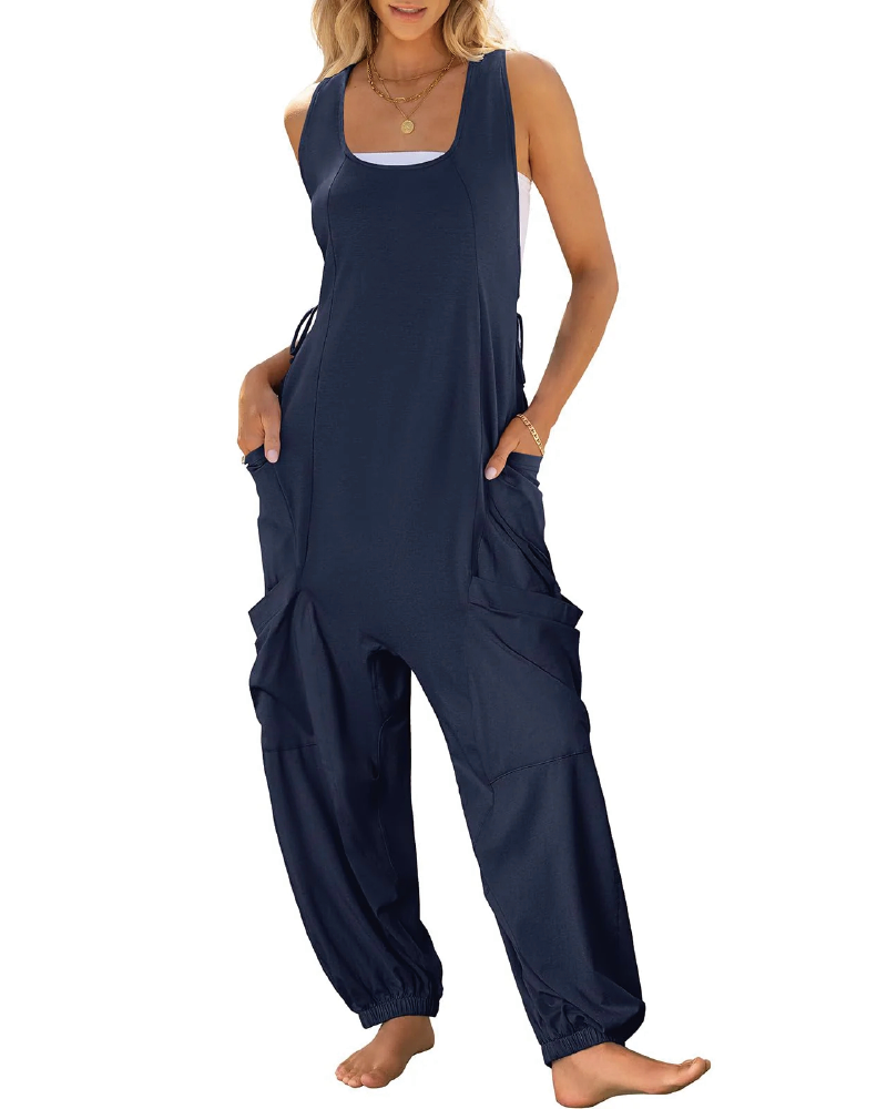 Baggy Harem Jumpsuits Navy