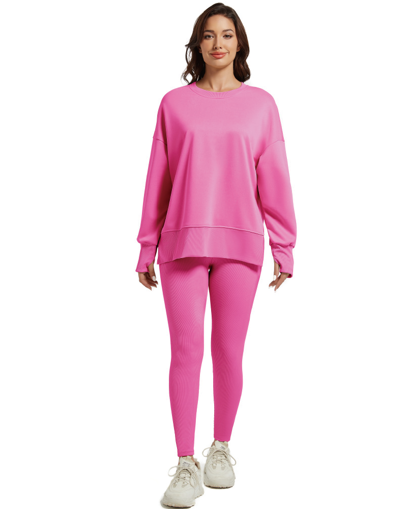 Kmofiest Hours Legging Set Hot Pink
