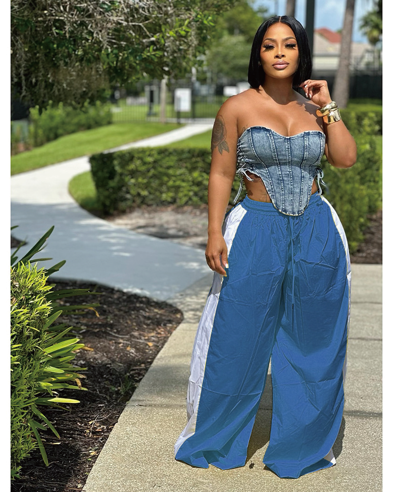 Carri Wide Leg Pants Blue