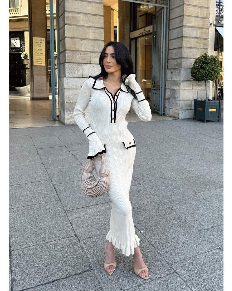 Karenna Sweater Maxi Dress White