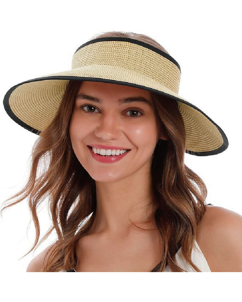 Foldable Easy Carry Straw Sun Visor Hat