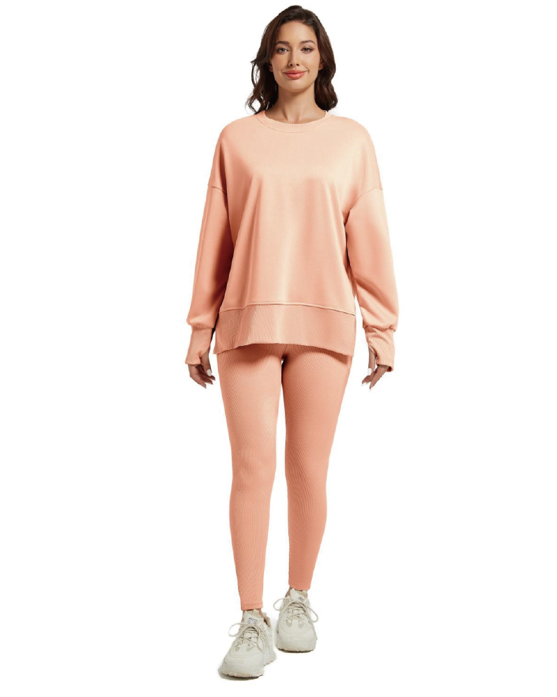 Kmofiest Hours Legging Set Peach