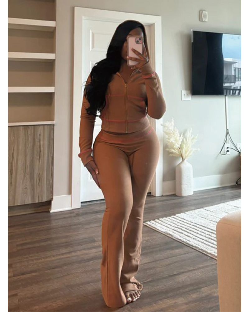 Sunny D Tracksuit Brown