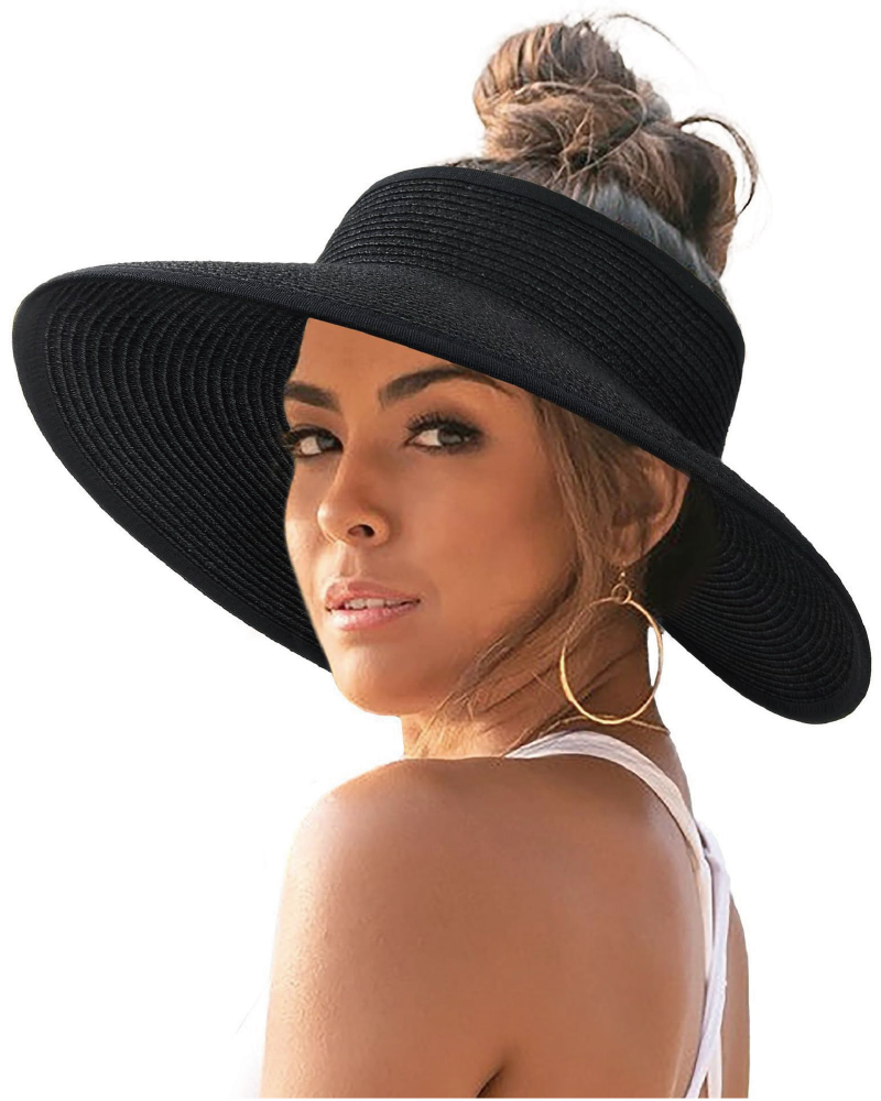 Foldable Easy Carry Straw Sun Visor Hat