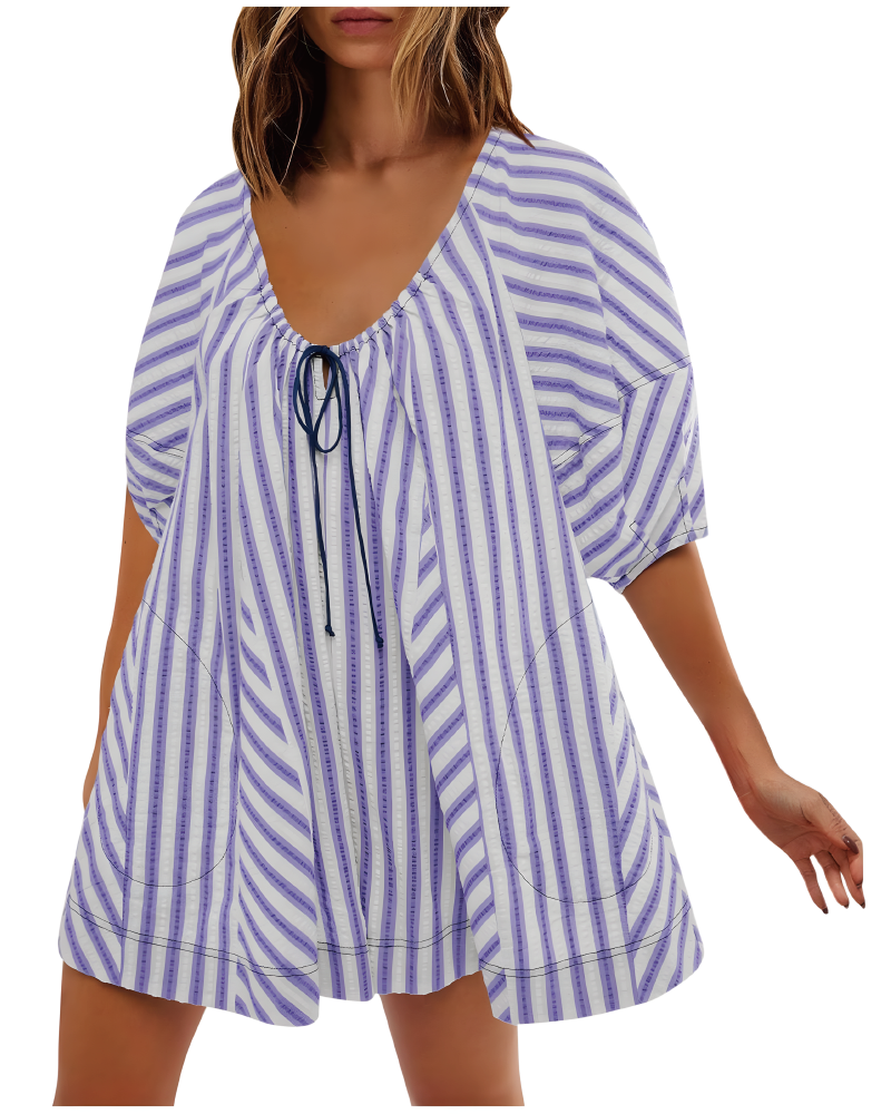 Bop Around Romper Purple