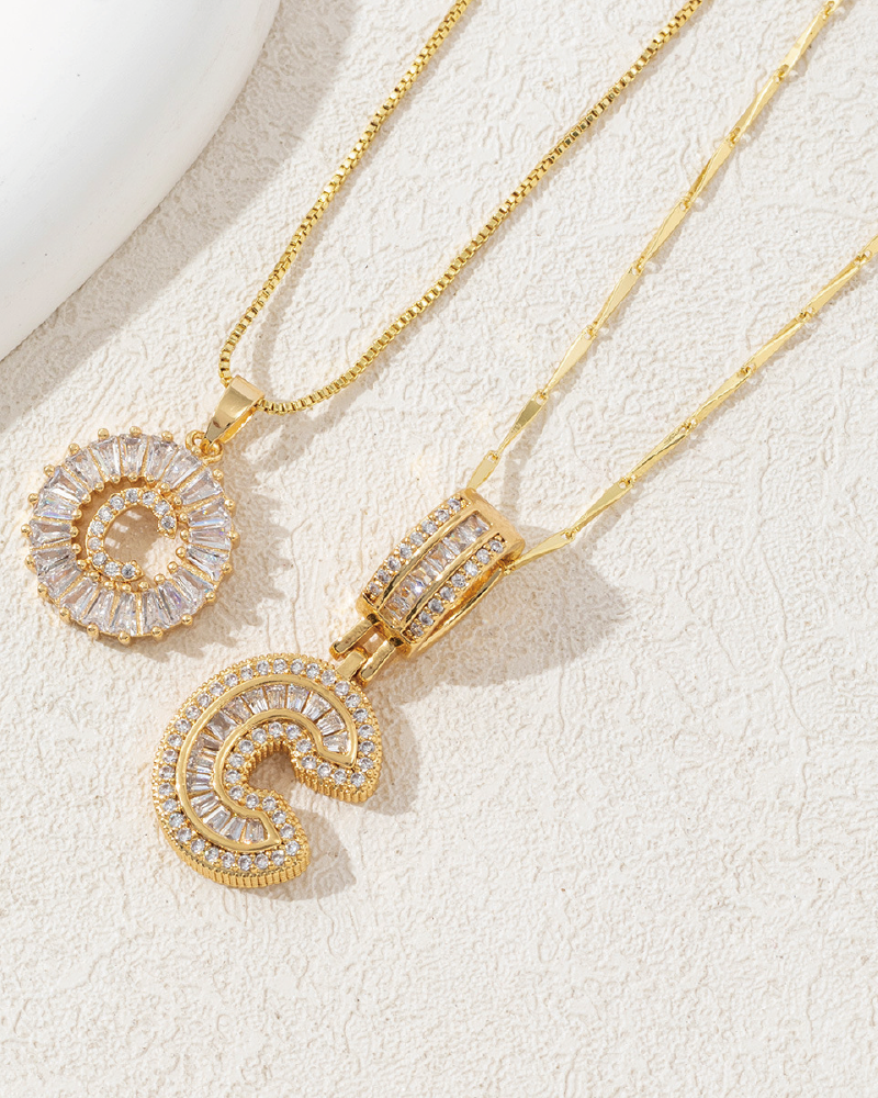 Initials Necklace 26 Letters C