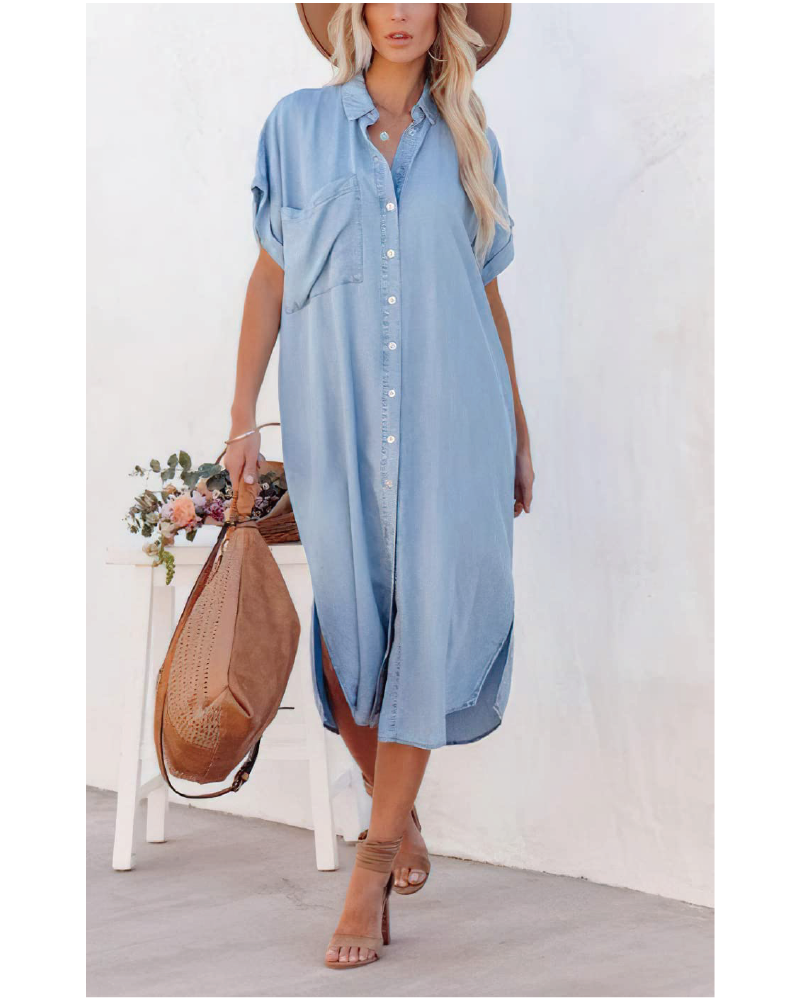 Clear Night Dress Denim Blue XL
