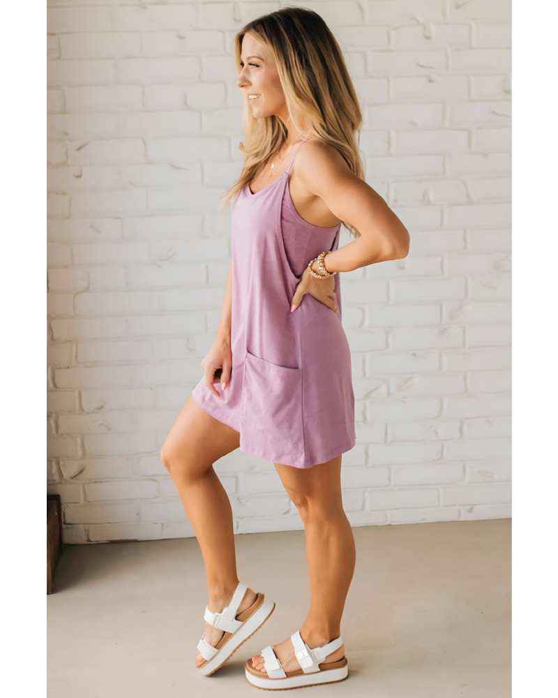Athletic Sleeveless Romper Dress-2