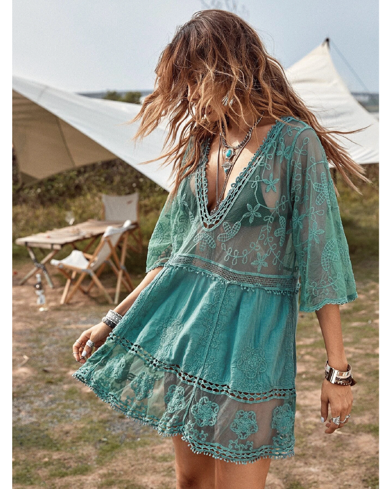 Ashanti Baby Cover Up Teal One size