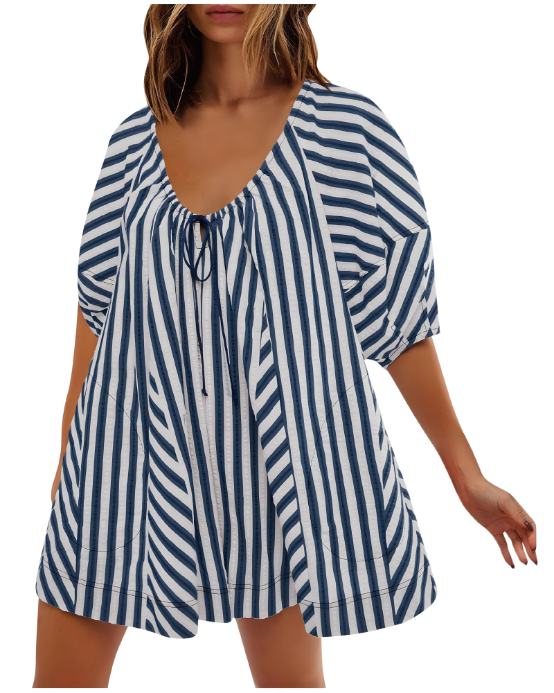 Bop Around Romper Navy