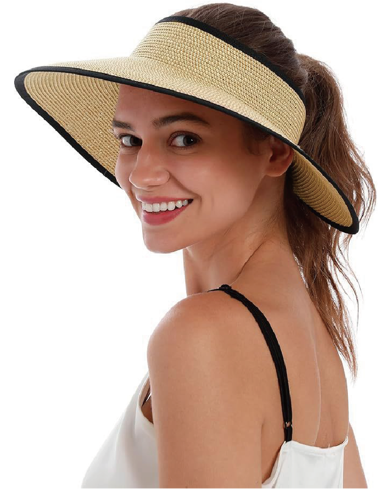 Foldable Easy Carry Straw Sun Visor Hat
