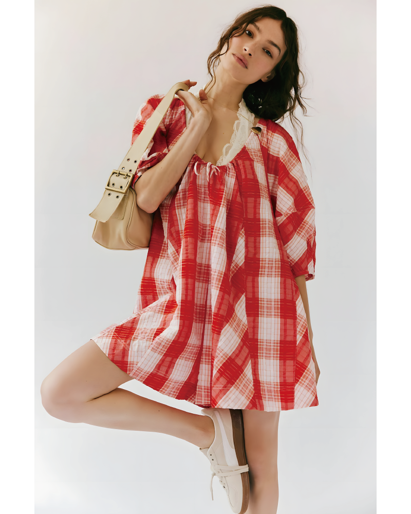 Bop Around Romper Red