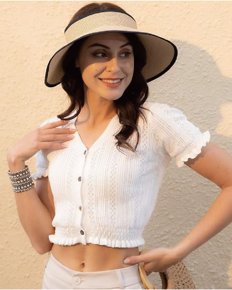 Foldable Easy Carry Straw Sun Visor Hat