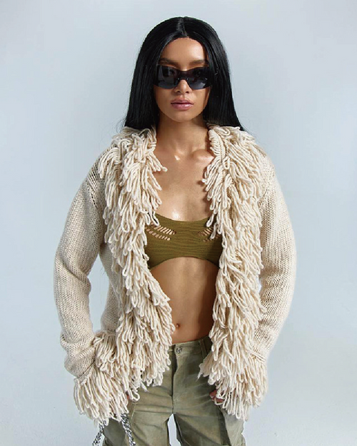 "WORTH THE TASSLE" SWEATER Cream