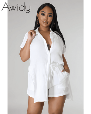 Sabrinia Linen Short Set