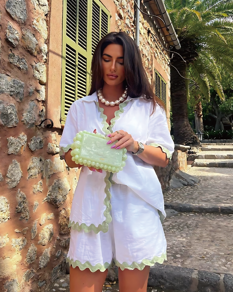 Asmara Two Piece Set Light Olive