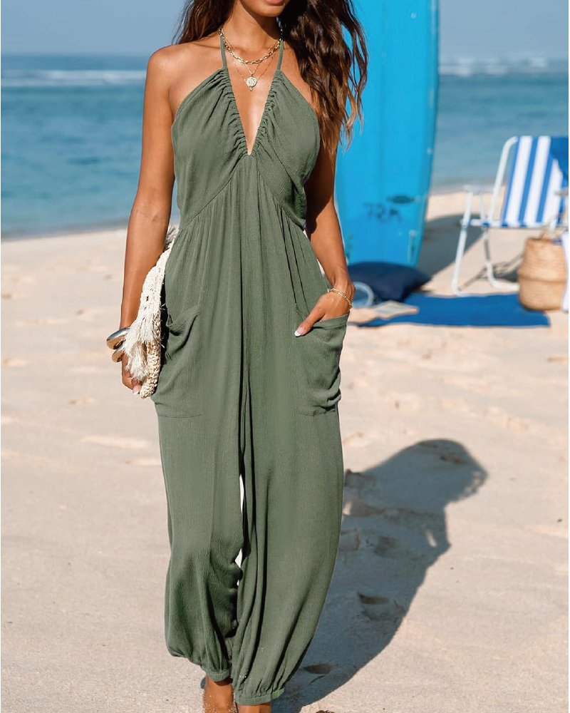 Soak up the sun Jumpsuit Green622
