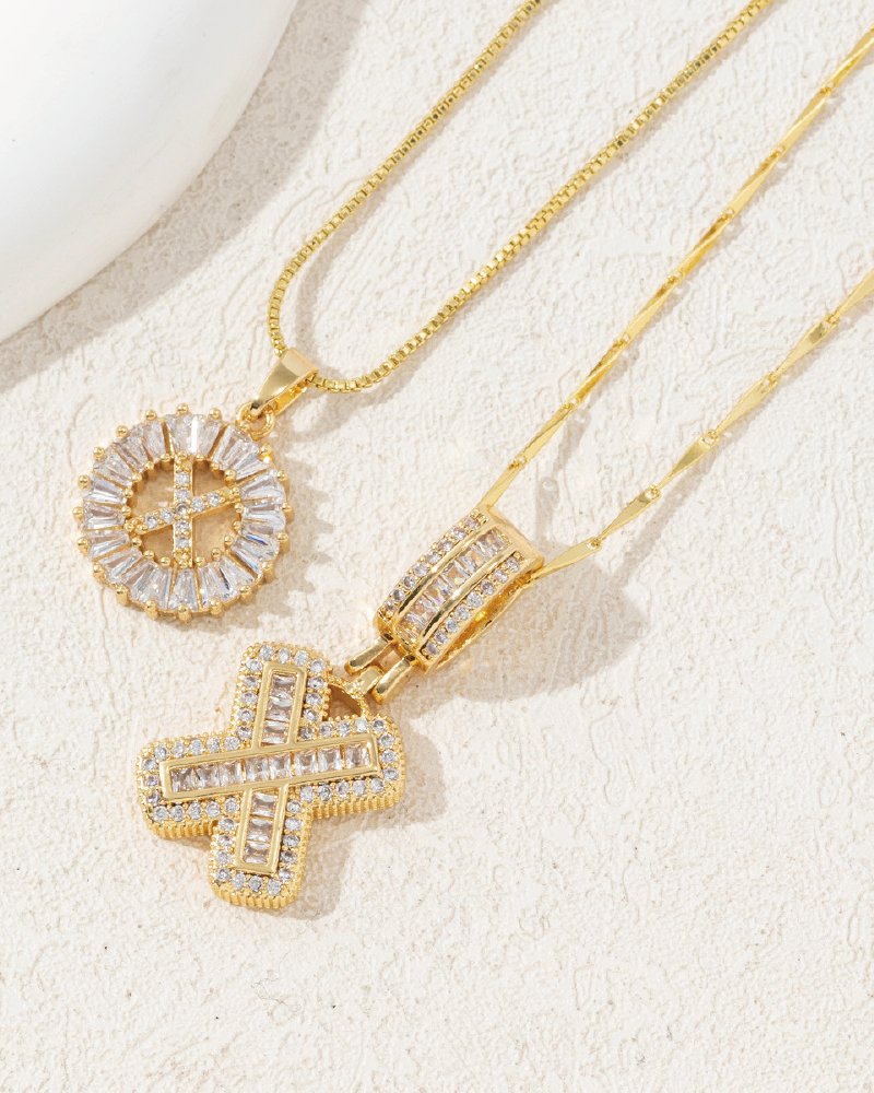 Initials Necklace 26 Letters X
