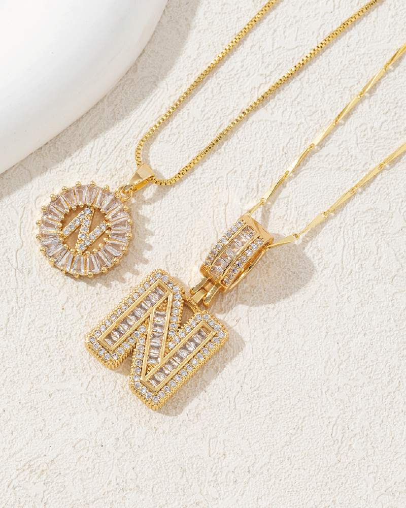 Initials Necklace 26 Letters N