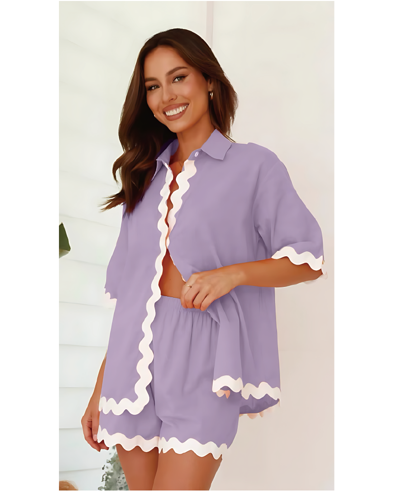 Asmara Two Piece Set Purple