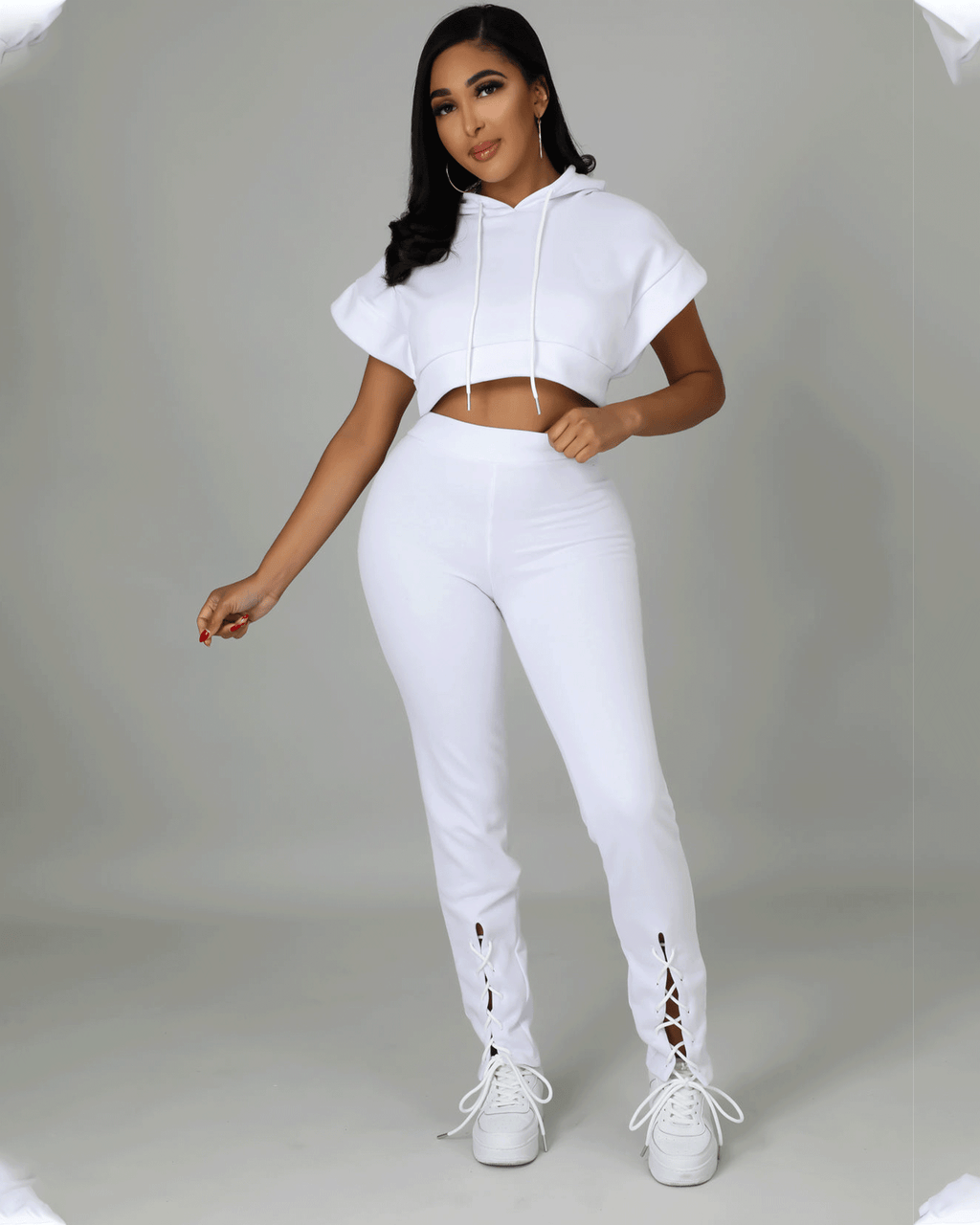 Chasity Pant Set White