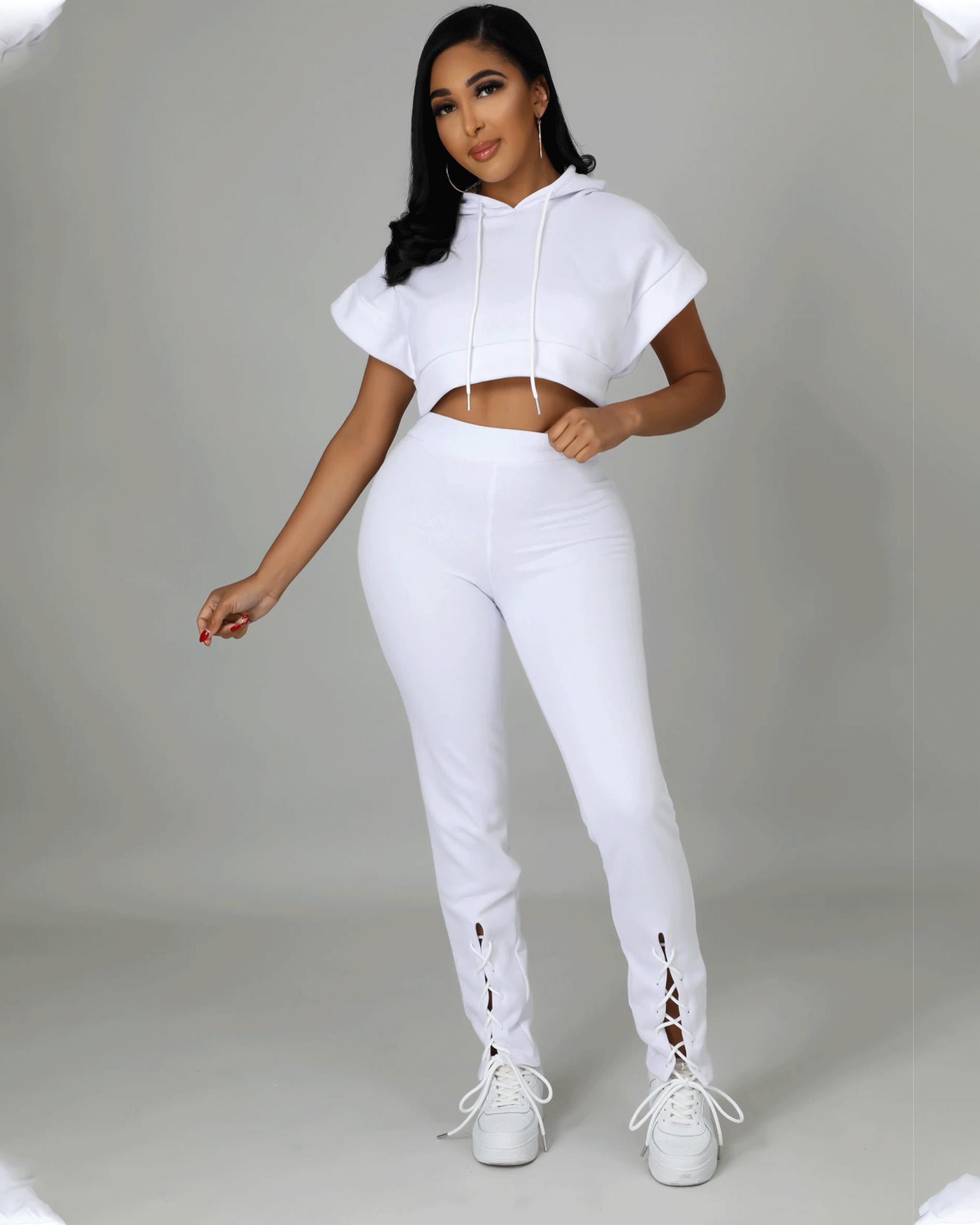 Chasity Pant Set White