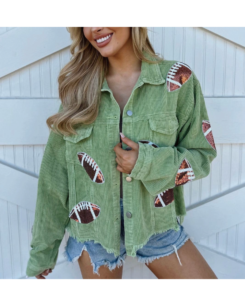 Game Time Corduroy Jacket Green