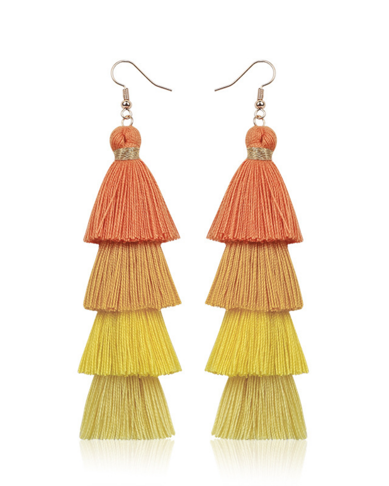 Tassel earrings Yellow