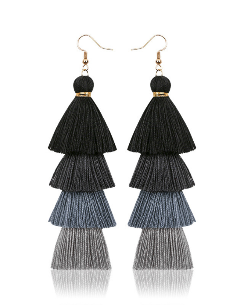 Tassel earrings Black