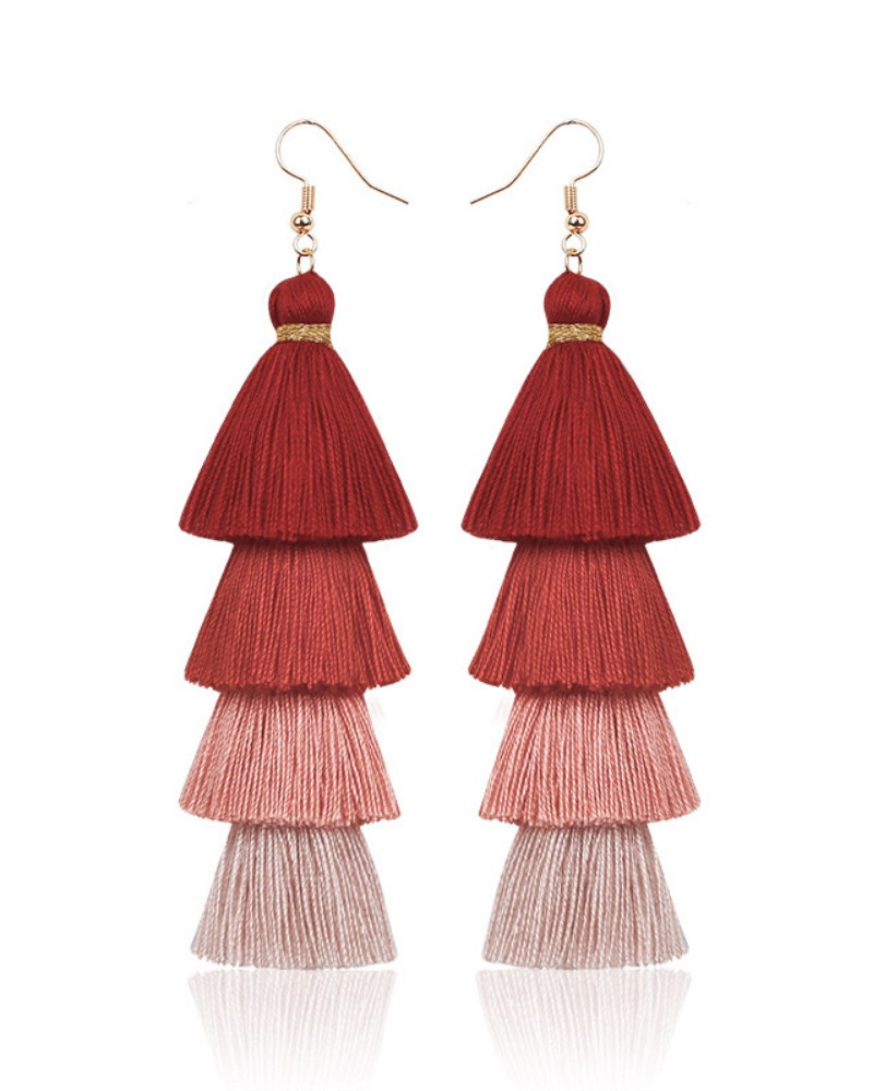 Tassel earrings Rose