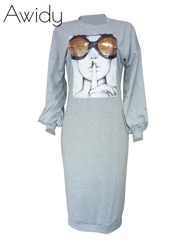 Quiet And Shine Sweatshirt Dress